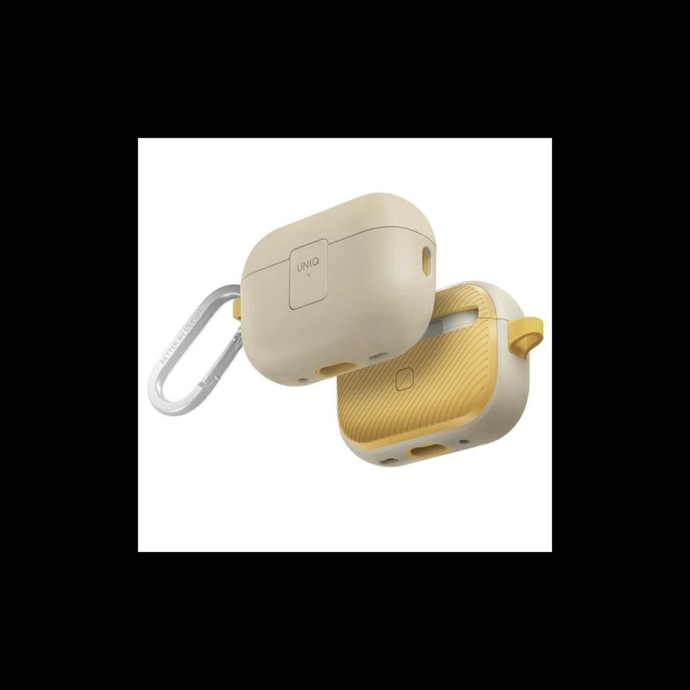 Etui UNIQ Clyde Lock Case Apple AirPods 1 / 2 beżowo-żółty/ivory-canary yellow - 1
