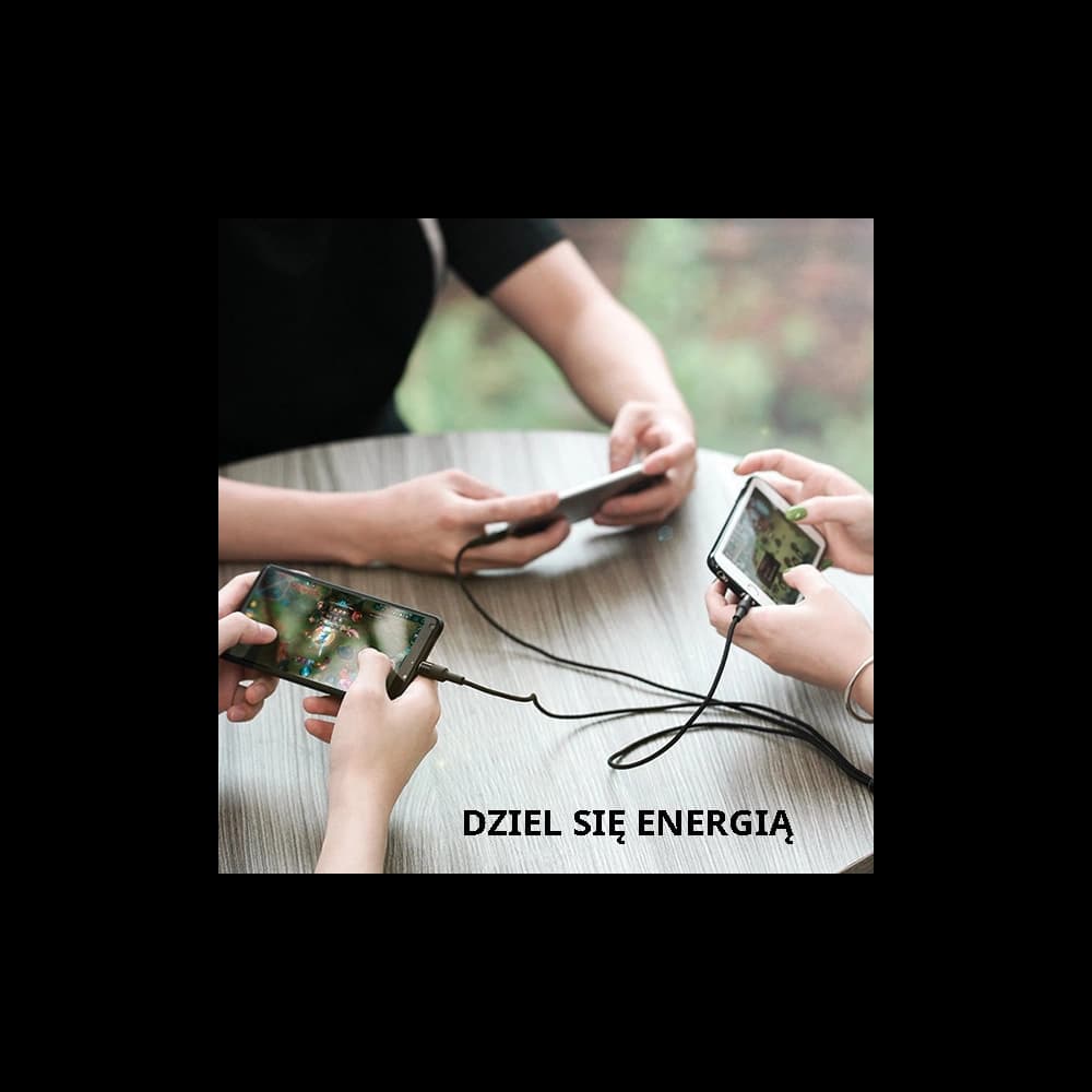 Kabel 3in1 USAMS U5 US-SJ219 USB-A / Lightning / microUSB / USB-C 1,5m 2A schwarz/black - 3