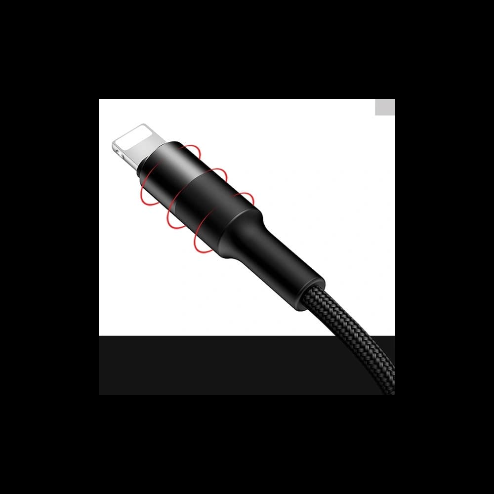 Kabel 3in1 USAMS U5 US-SJ219 USB-A / Lightning / microUSB / USB-C 1,5m 2A schwarz/black - 6