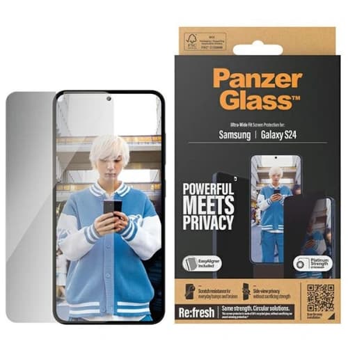 PanzerGlass Ultra-Wide Fit Privacy + EasyAligner Samsung Galaxy S24 