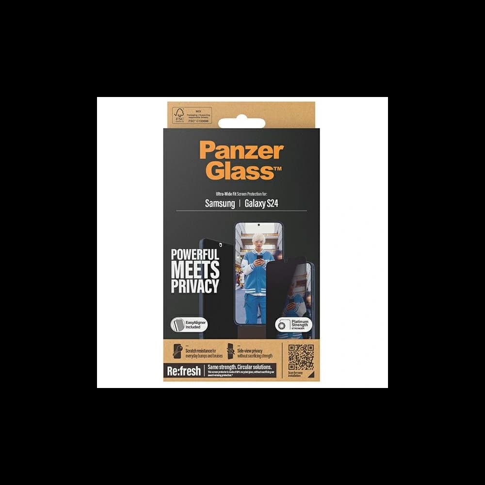 PanzerGlass Ultra-Wide Fit Privacy + EasyAligner Samsung Galaxy S24  - 4