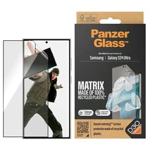 Schutzfolie für den Bildschirm PanzerGlass Ultra-Wide Fit Samsung Galaxy S24 Ultra D3O Matrix Screen Protection