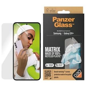 Schutzfolie für den Bildschirm PanzerGlass Ultra-Wide Fit Samsung Galaxy S24+ Plus D3O Matrix Bildschirmschutz