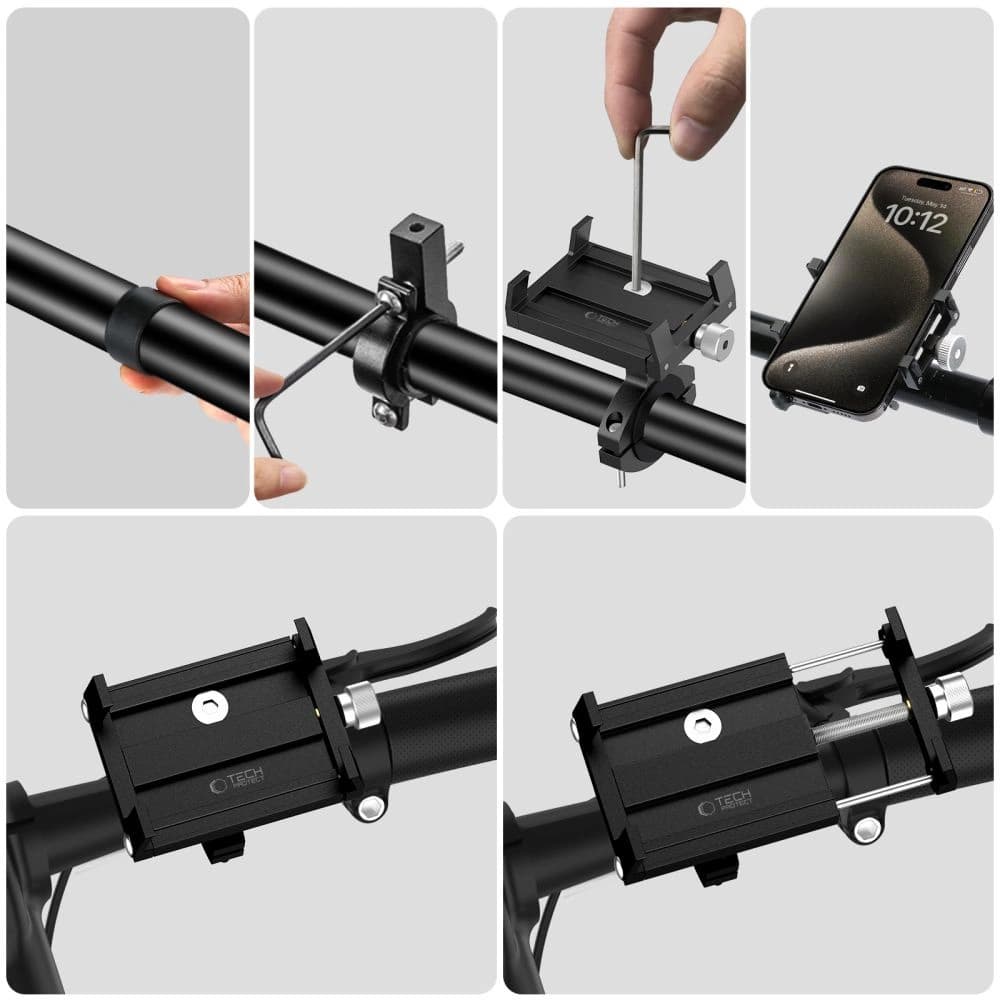Tech-Protect V4 Universal Bike Mount Black - 6