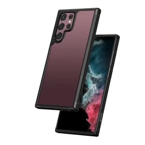 [OUTLET] Crong Hybrid Clear Cover Samsung Galaxy S22 Ultra (black)