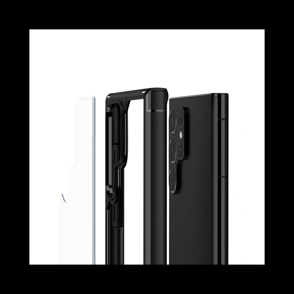 [OUTLET] Crong Hybrid Clear Cover Samsung Galaxy S22 Ultra (black) - 5