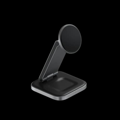Satechi 3-in-1 Foldable Charging Stand Qi2 wireless charger for three devices (US,CAN,EU,UK) space gray