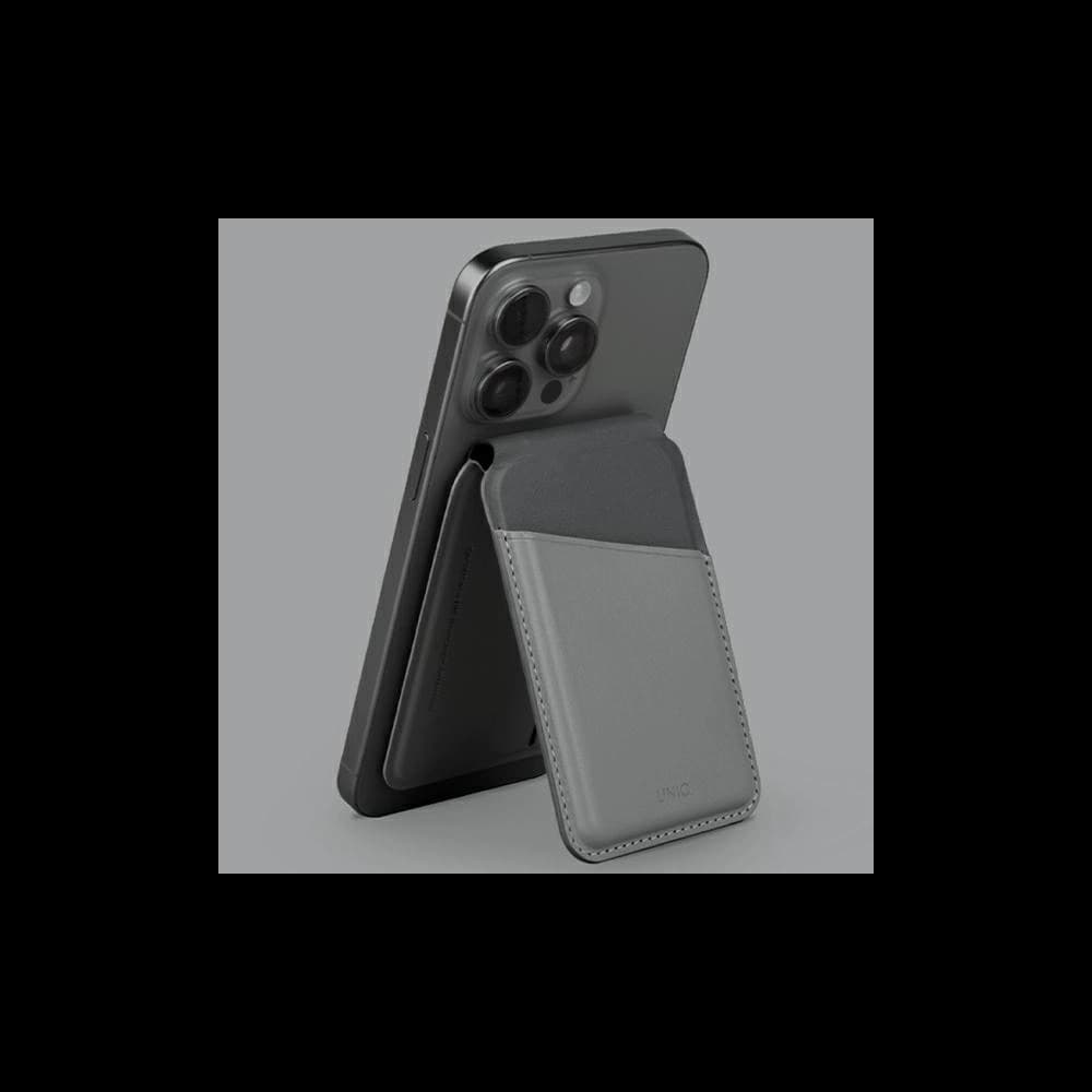 UNIQ Lyden DS RFID magnetic wallet with stand function charcoal grey-black - 3