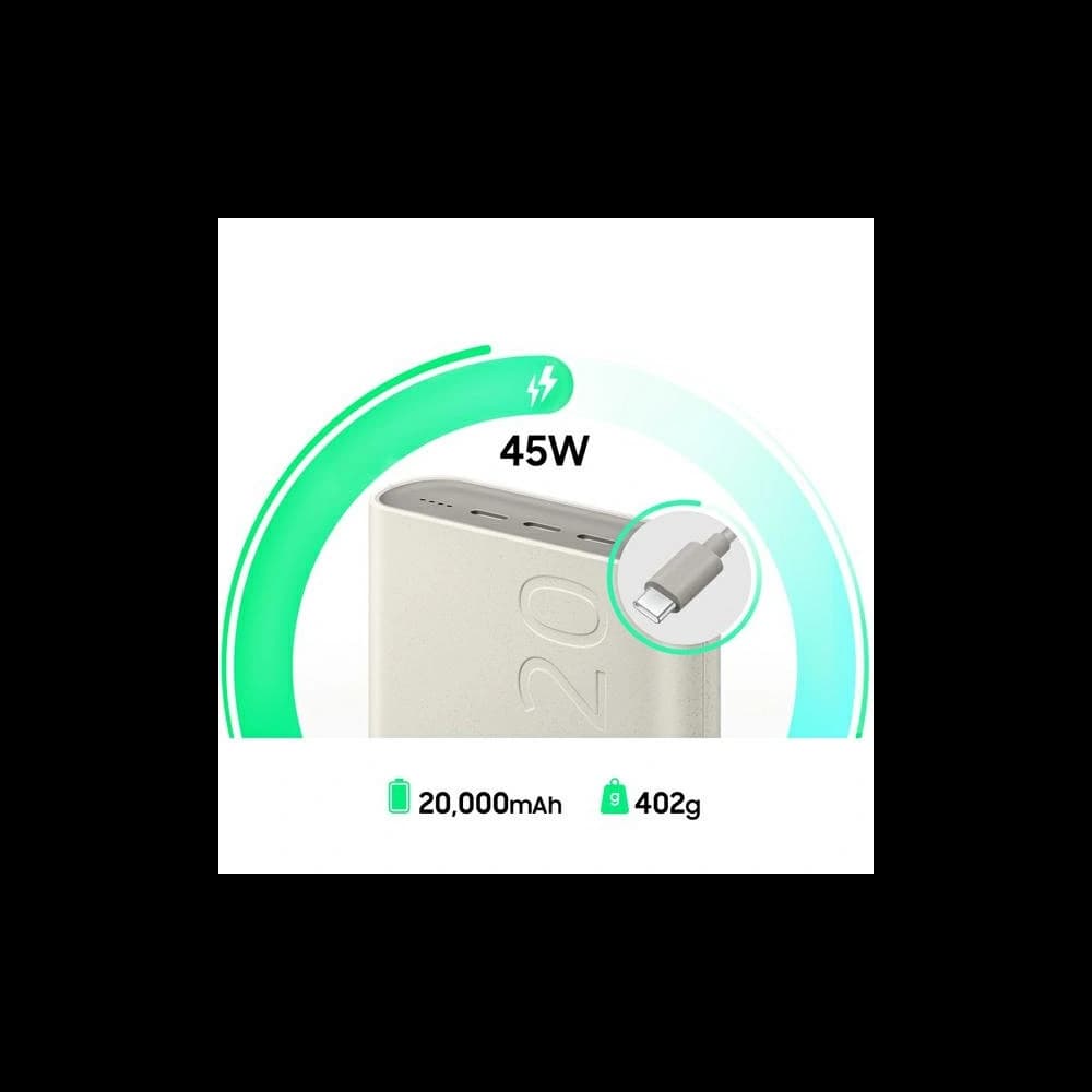 Samsung EB-P4520XU powerbank 20000mAh 45W 3xUSB-C beige - 6