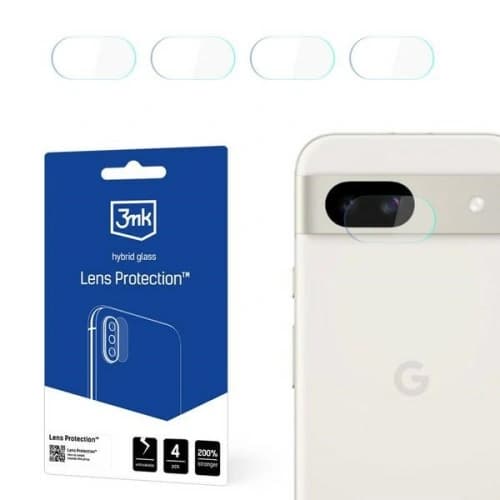 Hybridglas für die Kameraobjektiv 3MK Lens Protect Google Pixel 8A 5G [4 PACK]