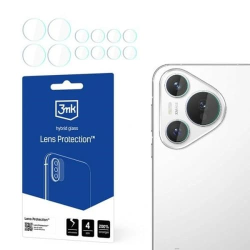 Hybridglas für die Kameraobjektiv 3MK Lens Protect Huawei Pura 70 [4 PACK]