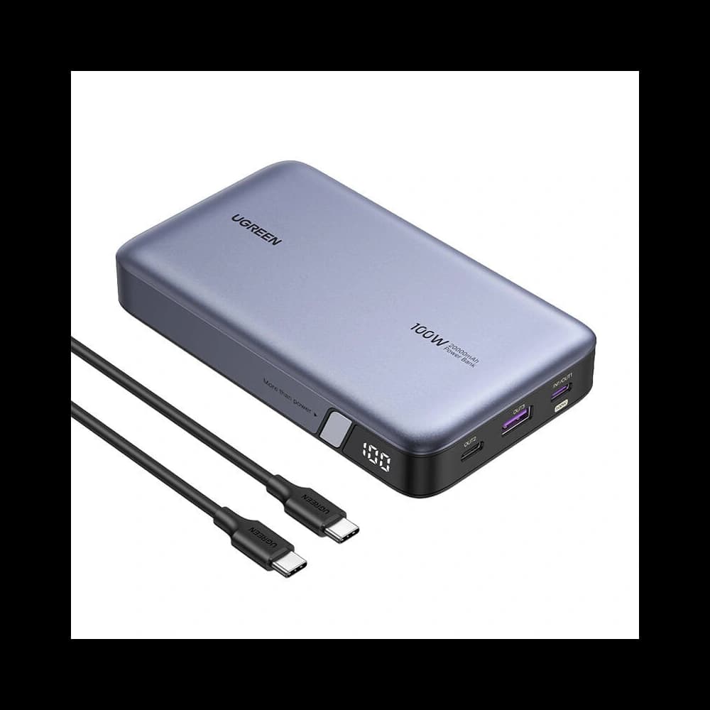UGREEN PB720 powerbank 20000mAh USB-A, 2xUSB-C 100W PD grey - 1