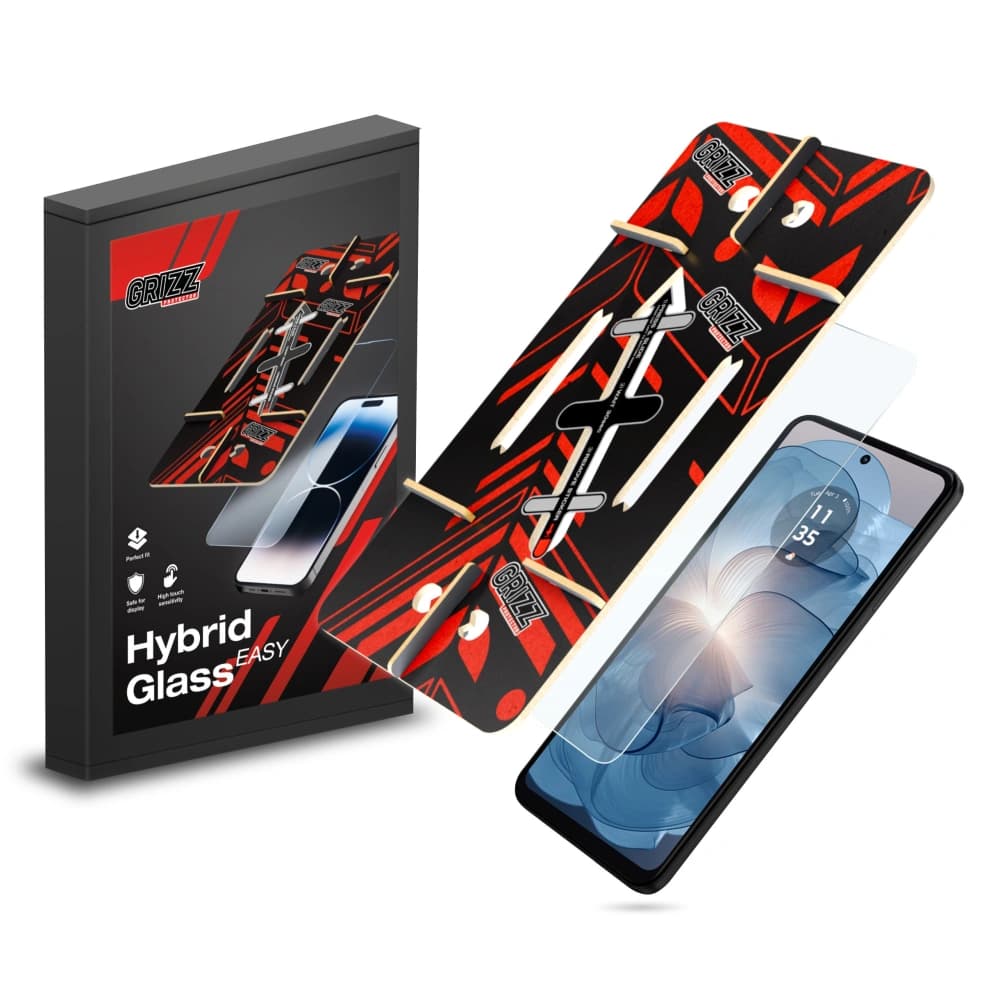 Hybrierglas GrizzGlass HybridGlass Easy für Motorola Moto G24 Power - 1