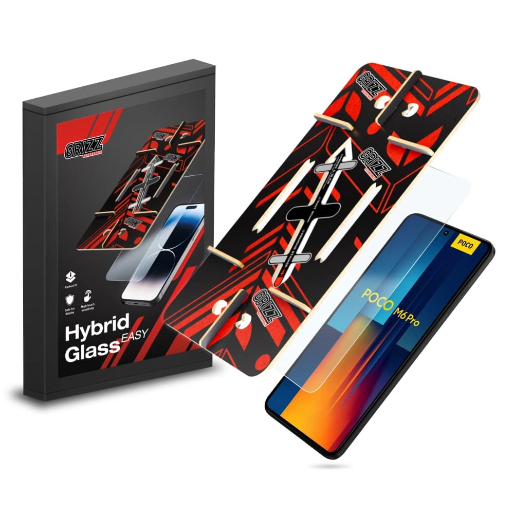 Hybriertes Glas GrizzGlass HybridGlass Easy für Xiaomi POCO M6 Pro 4G - 1