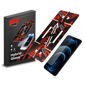 Hybriertes Glas GrizzGlass HybridGlass Easy für Apple iPhone 12 Pro Max