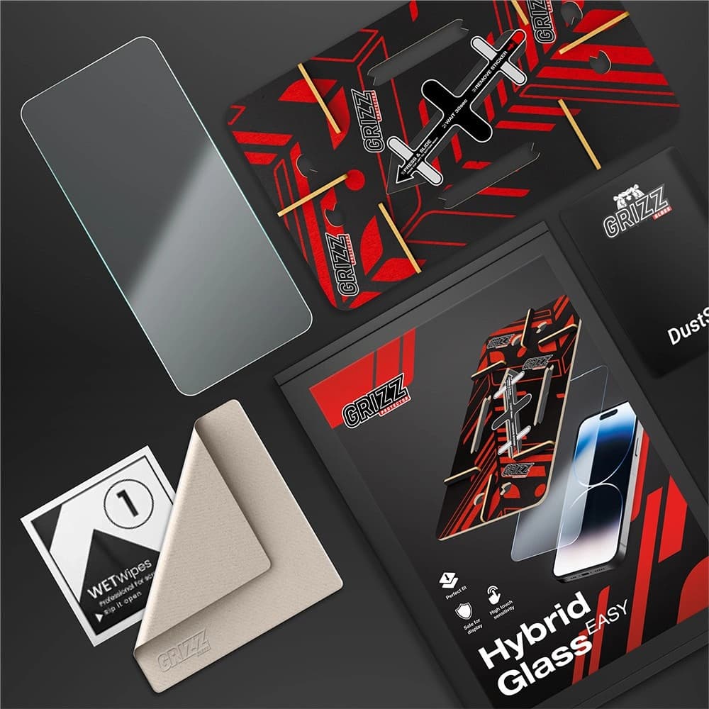 Hybriertes Glas GrizzGlass HybridGlass Easy für Apple iPhone 14 Pro Max - 10