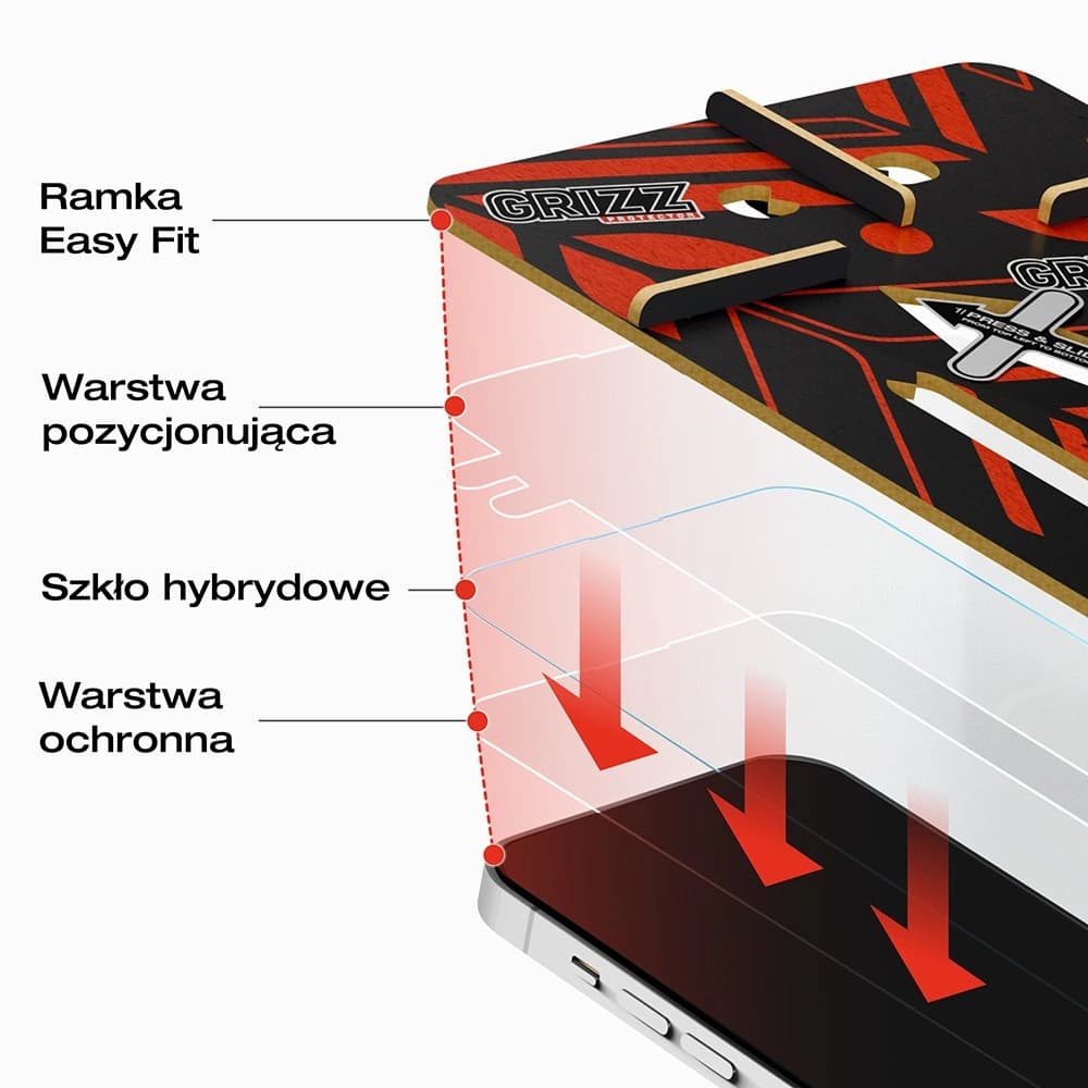Hybriertes Glas GrizzGlass HybridGlass Easy für Apple iPhone 15 Pro - 9