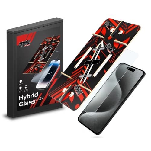 Hybriertes Glas GrizzGlass HybridGlass Easy für Apple iPhone 15 Pro Max
