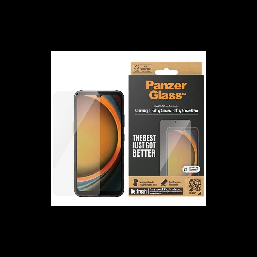 Gehärtetes Glas PanzerGlass Ultra-Wide Fit Samsung Galaxy Xcover 7 / Xcover 6 Pro - 1