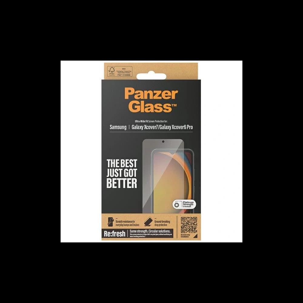 Gehärtetes Glas PanzerGlass Ultra-Wide Fit Samsung Galaxy Xcover 7 / Xcover 6 Pro - 4
