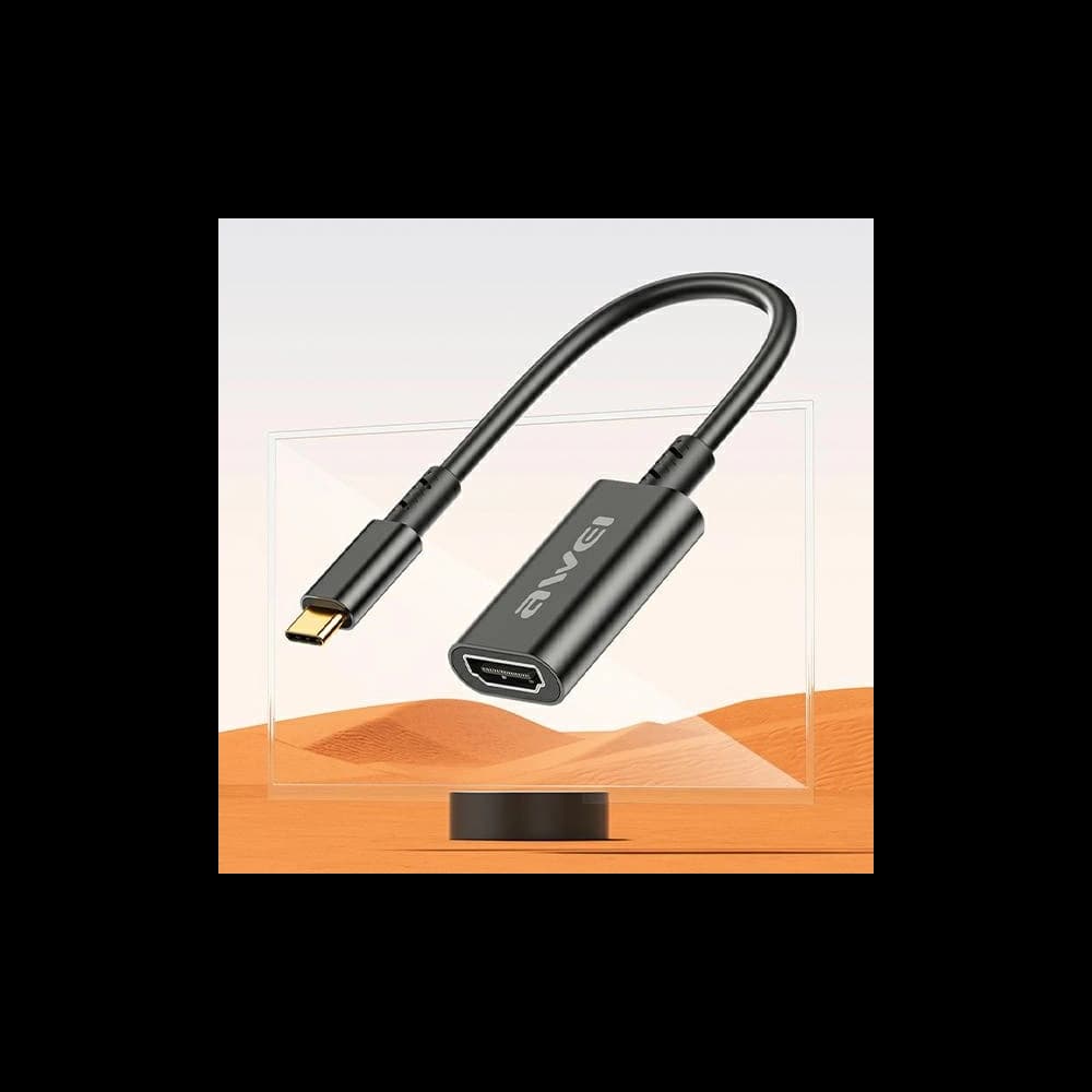 Adapter AWEI CL-217T USB-C / HDMI 4K@30HZ schwarz/black - 2