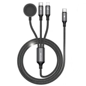 Kabel 3in1 AWEI W23 USB-C 100W / Lightning 10W / Watch 2.5W schwarz