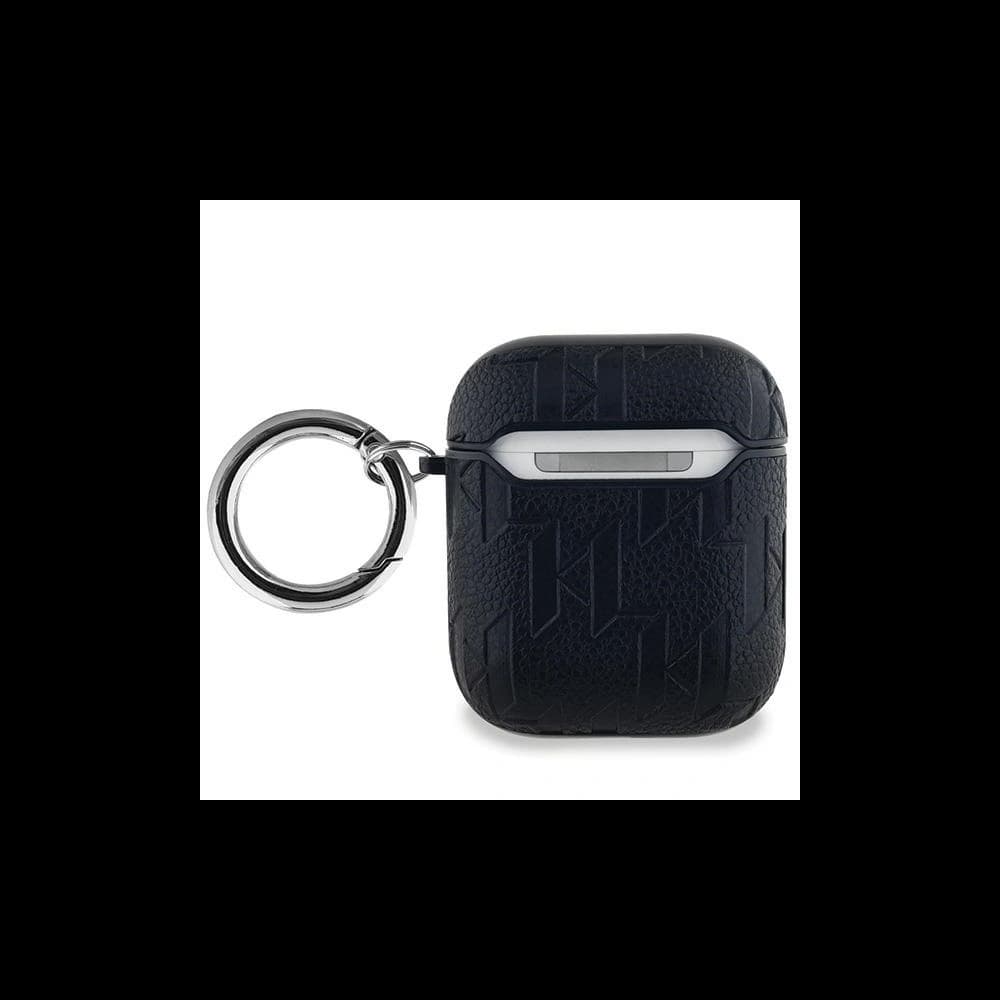 Etui Karl Lagerfeld KLA2PGCHPK Apple AirPods 1/2 cover Monogram Choupette Head czarny/black - 2