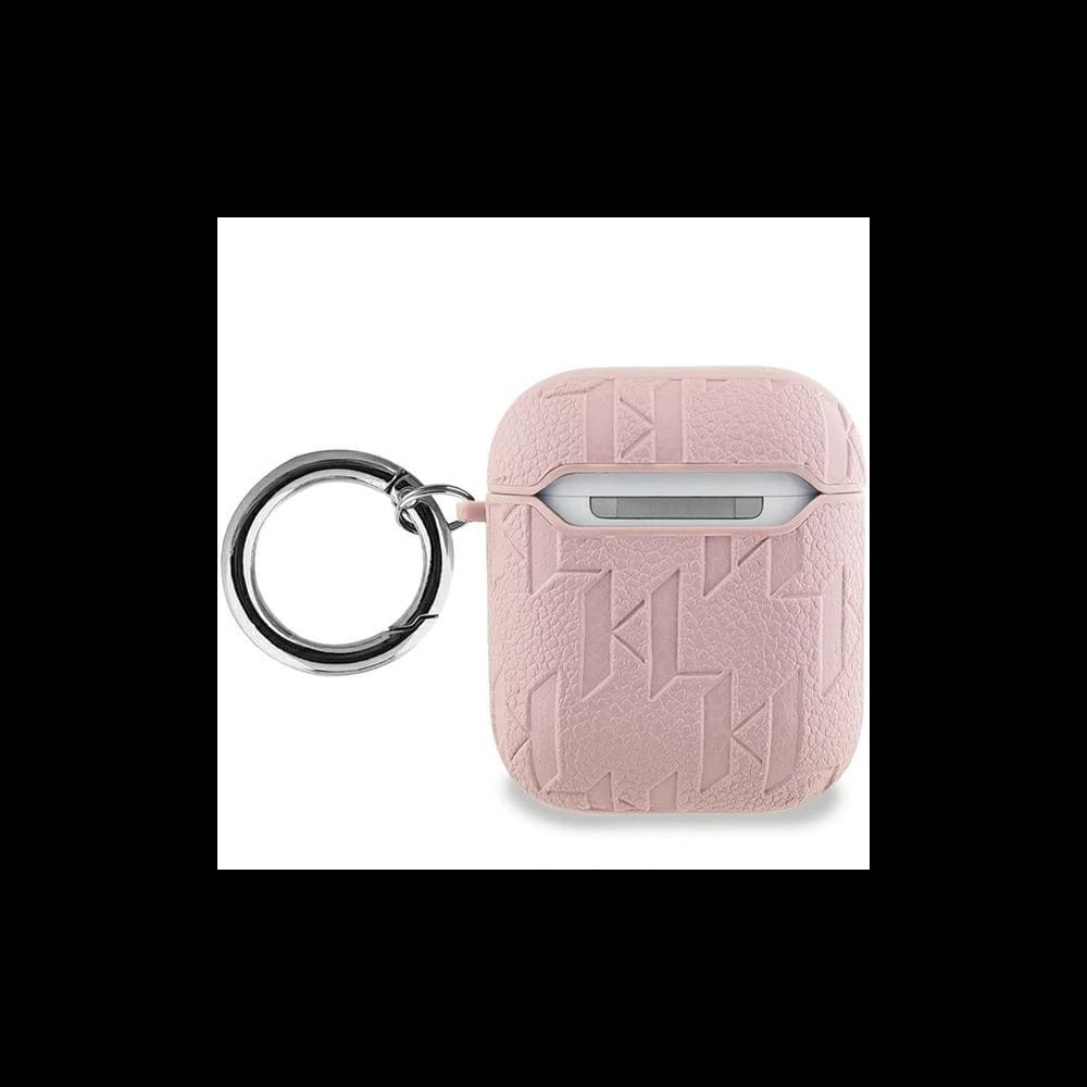 Etui Karl Lagerfeld KLA2PGCHPP Apple AirPods 1/2 cover Monogram Choupette Head różowy/pink - 2