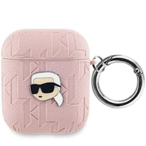 Etui Karl Lagerfeld KLA2PGKIPP Apple AirPods 1/2 cover Monogram Karl Head różowy/pink