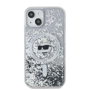 Case Karl Lagerfeld KLHMN61LGCHSGH Apple iPhone 11 / XR Hardcase Liquid Glitter Choupette Head Magsafe transparent