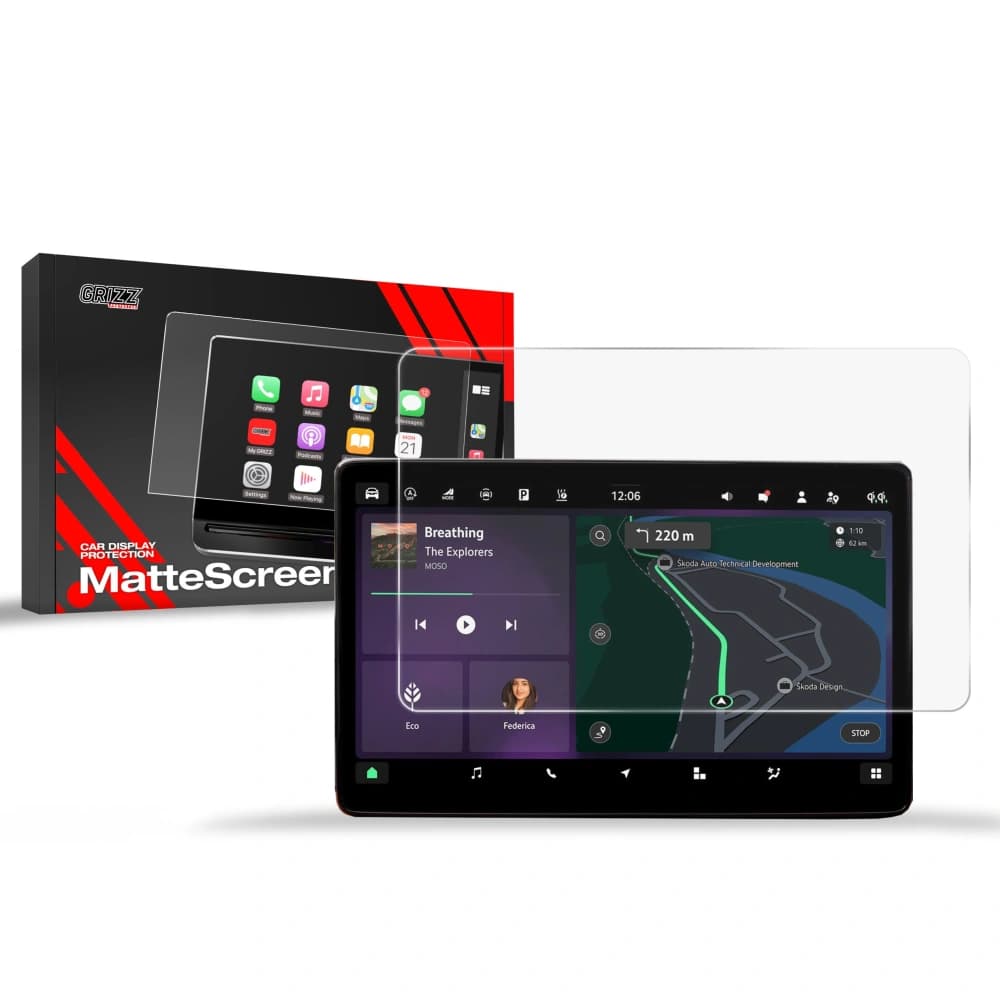 Matte GrizzGlass CarDisplay Protection Skoda Superb 4 10" 2024-2025 - 1