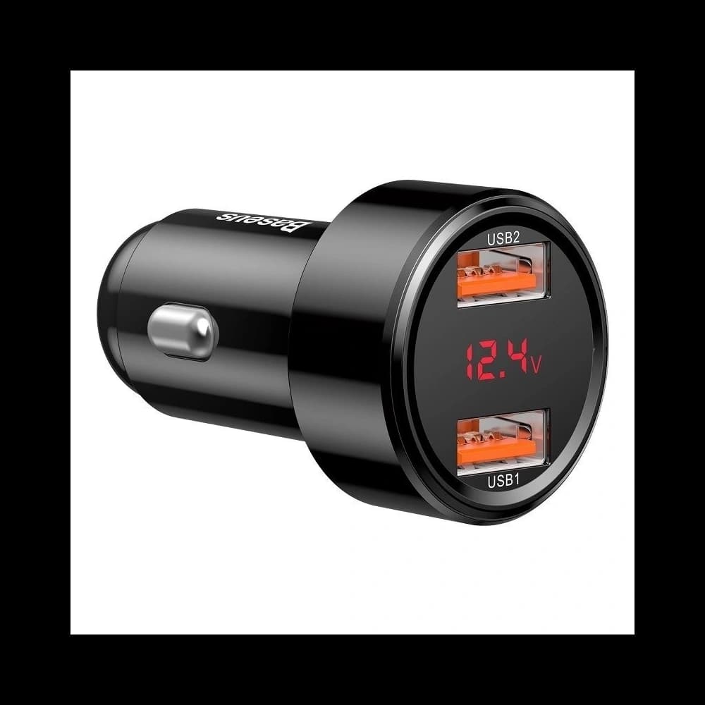 Baseus Autoladegerät Magic 2x USB QC 3.0 45W (schwarz) - 2
