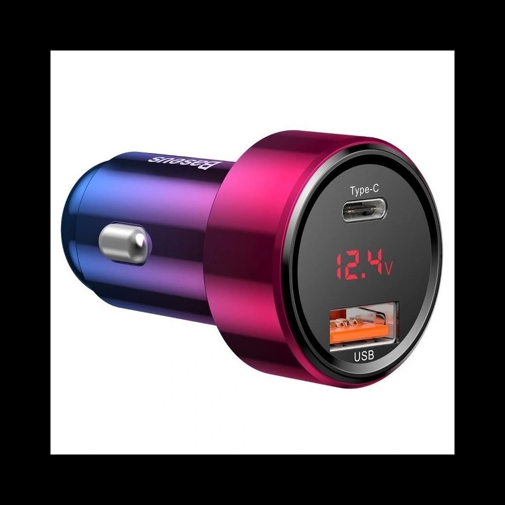 Car charger Baseus Magic USB + USB-C QC 4.0  PD 45W Red&Blue - 2