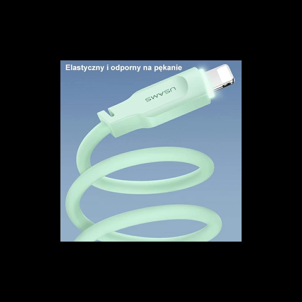 [OUTLET] USAMS Lithe Series Kabel USB/Lightning Schnellladung 2,4A 1,2m lila/purple (US-SJ565) - 7