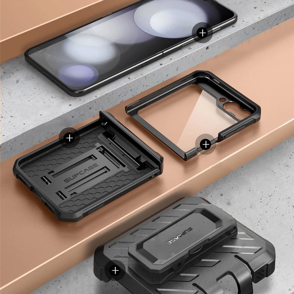 Case Supcase Unicorn Beetle Pro Samsung Galaxy Z Flip 6 / 7 FE Schwarz - 3