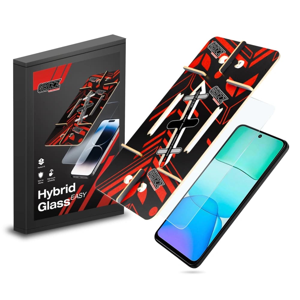 Hybriertes Glas GrizzGlass HybridGlass Easy für Xiaomi Redmi 13 - 1