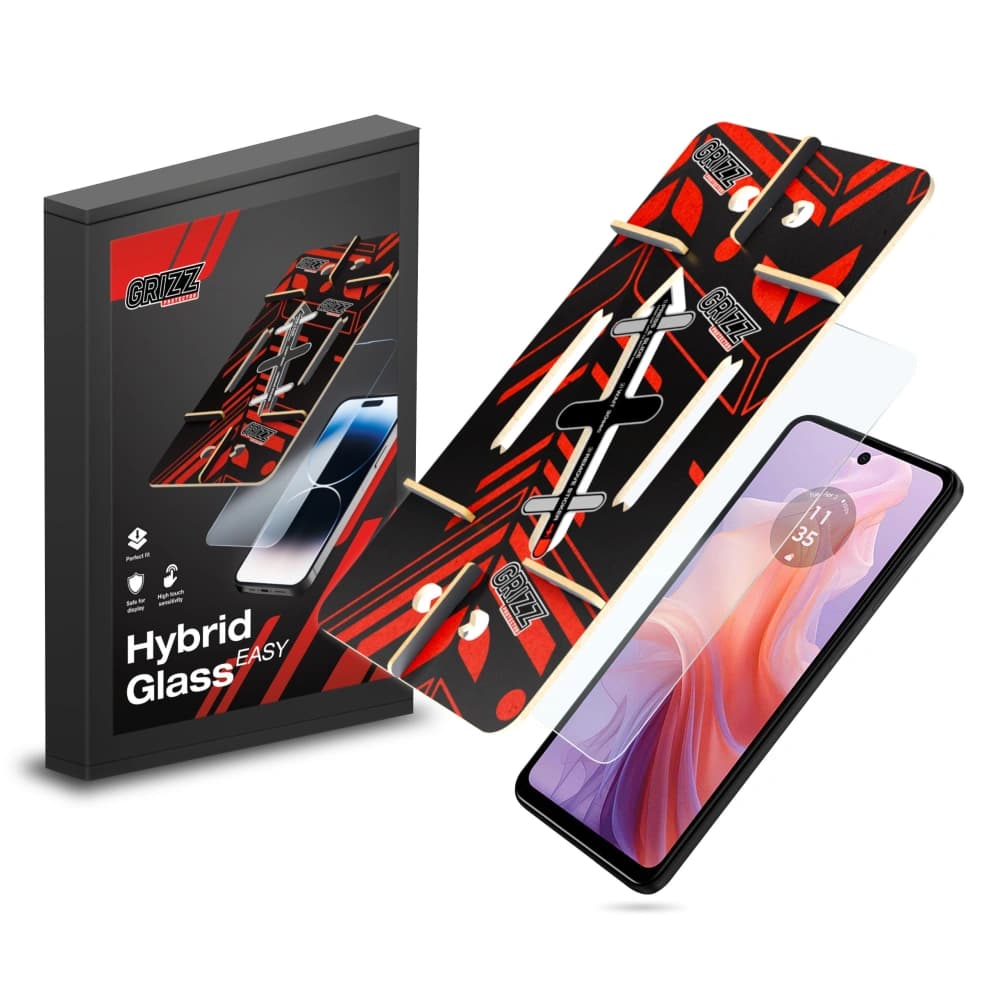 Hybrierglas GrizzGlass HybridGlass Easy für Motorola Moto E14 - 1