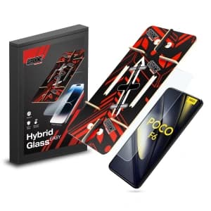 Hybriertes Glas GrizzGlass HybridGlass Easy für Xiaomi POCO F6