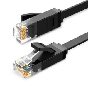 UGREEN Ethernet RJ45-Flachkabel, Kat.6, UTP, 8m (schwarz)