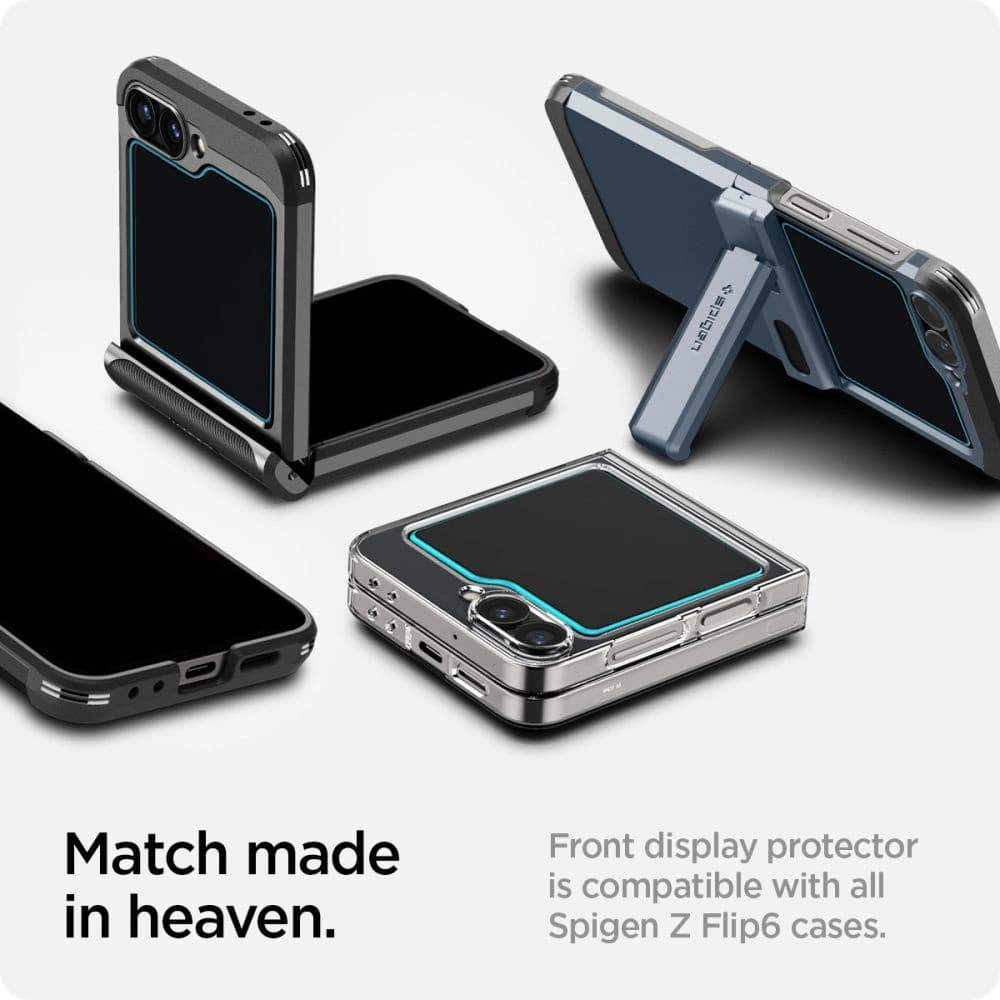 Gehärtetes Glas Spigen GLAS.tR ez Fit Samsung Galaxy Z Flip 6 / 7 FE Clear [2 PACK] - 13