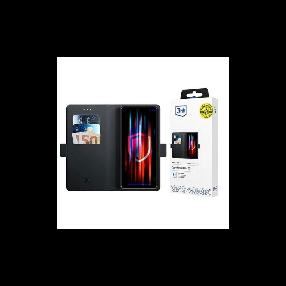 Case mit Klappe 3MK Wallet Case Oppo Reno 10 Pro 5G schwarz/black - 1