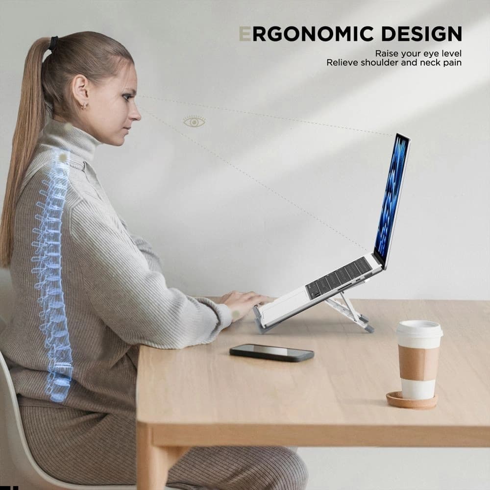 Podstawka Tech-Protect ULS300 Universal Laptop Stand Silber - 7