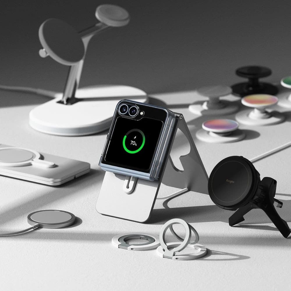 Case Ringke Fusion Magnetic MagSafe Samsung Galaxy Z Flip 6 / 7 FE Clear - 7