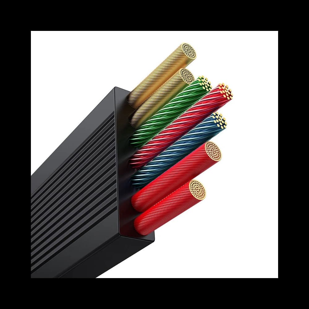 Baseus Free2Draw 3-in-1 cable USB-A / microUSB,Lightning,USB-C, 100W, 1.1 m (black) - 5