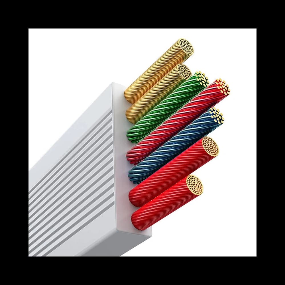 Baseus Free2Draw 3-in-1 cable USB-A / microUSB,Lightning,USB-C, 100W, 1.1 m (white) - 5