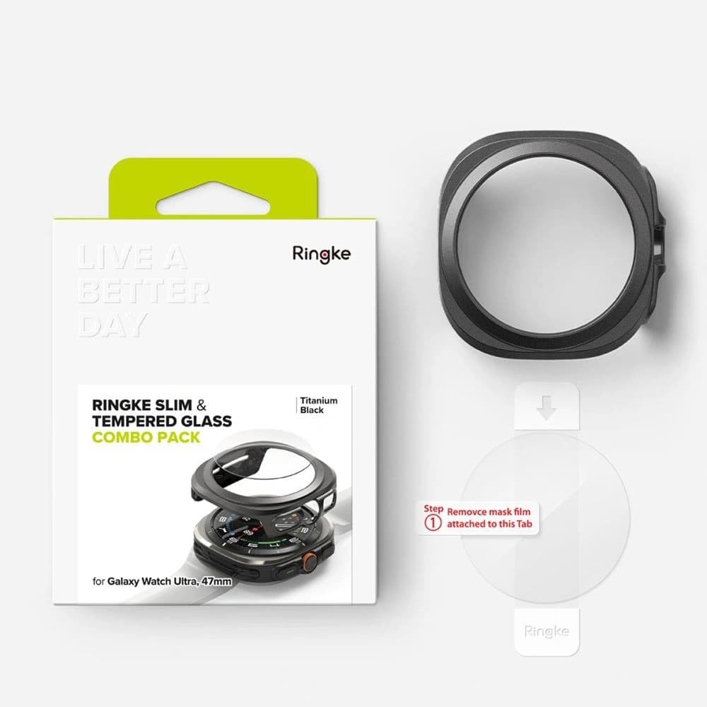 Ringke Slim & Tempered Glass Galaxy Watch Ultra 47mm Titanium Black - 8