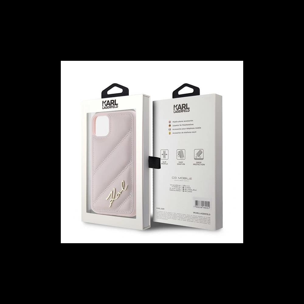 Case Karl Lagerfeld KLHCN61PQDSMGP Apple iPhone 11 / XR Hardcase Diagonal Quilted Script rosa/pink - 8