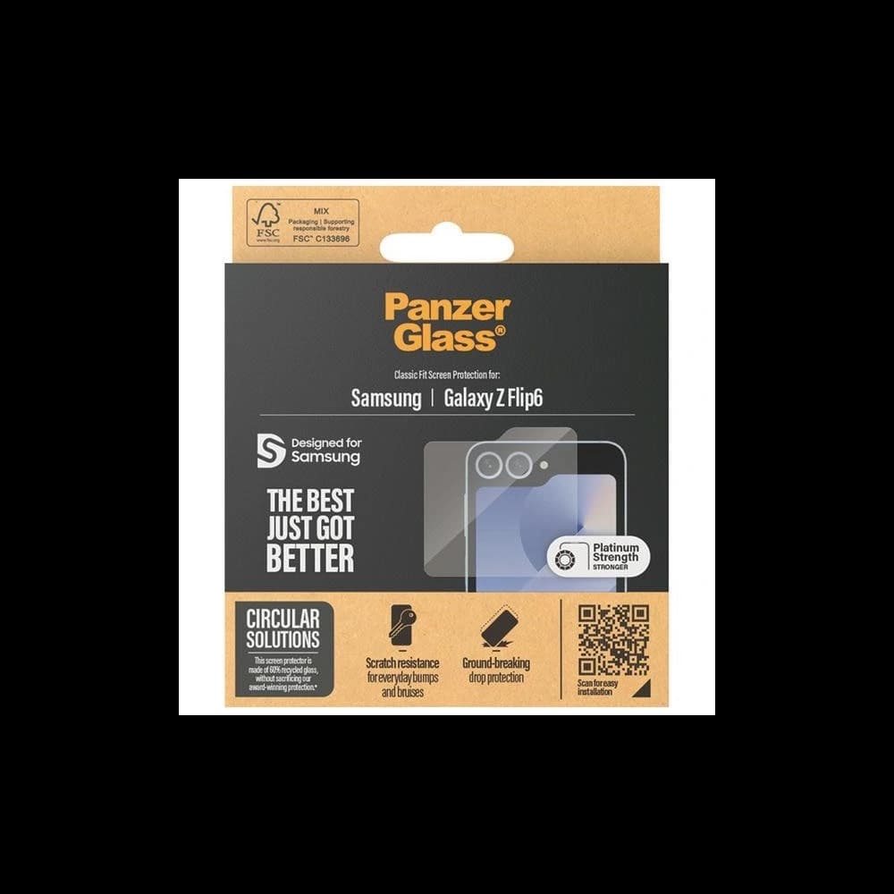 Gehärtetes Glas PanzerGlass Classic Fit Samsung Galaxy Z Flip 6 / 7 FE Bildschirmschutz - 4