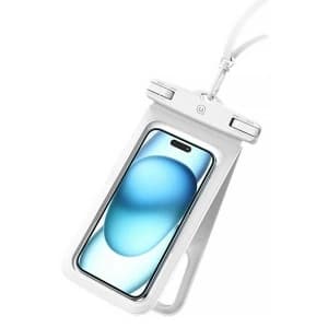 Universelle doppelte wasserdichte Hülle 6,7" USAMS IP68 weiß/white