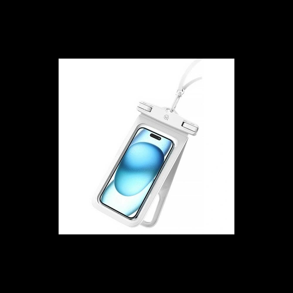 Universelle doppelte wasserdichte Hülle 6,7" USAMS IP68 weiß/white - 1